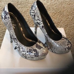 Snake skin heels